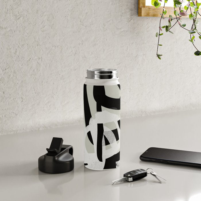 abstract line art II Water Bottle Gallery Image 4