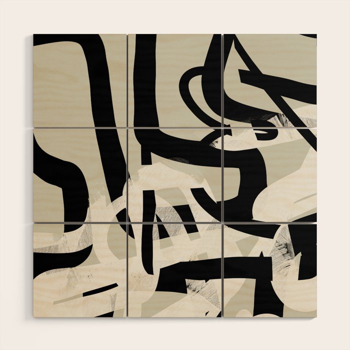 abstract line art II Wood Wall Art Gallery Image 1