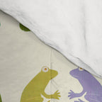 Frog friends pattern on cream Comforter Gallery Image 4