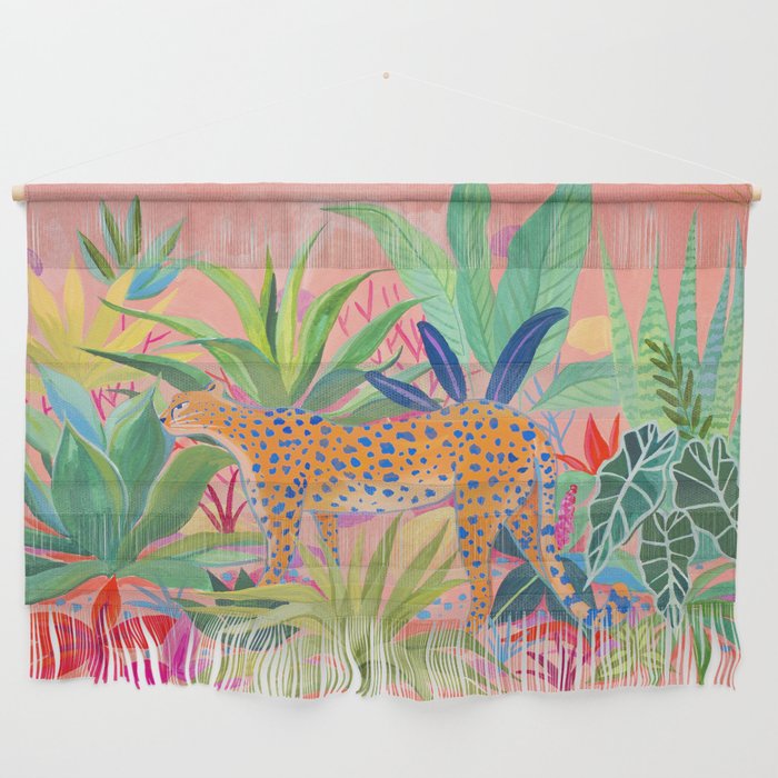 Leopard In Succulent Garden Wall Hanging