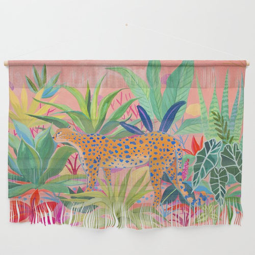 Leopard In Succulent Garden Wall Hanging Gallery Image 1