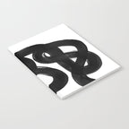 Knots Black & White Minimalist Ink Tribal Mid Century Pattern Dark Painting Pattern Notebook Gallery Image 2