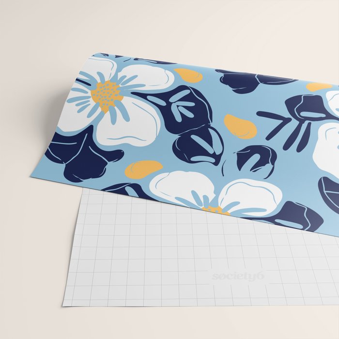 Vintage flower nature art pattern Wrapping Paper Gallery Image 2