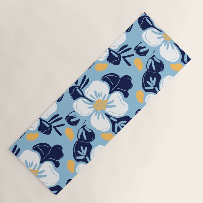 Vintage flower nature art pattern Yoga Mat Gallery Image 1