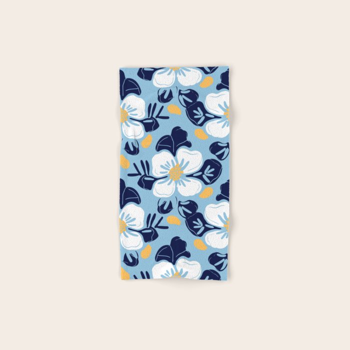 Vintage flower nature art pattern Bath Towel Gallery Image 1