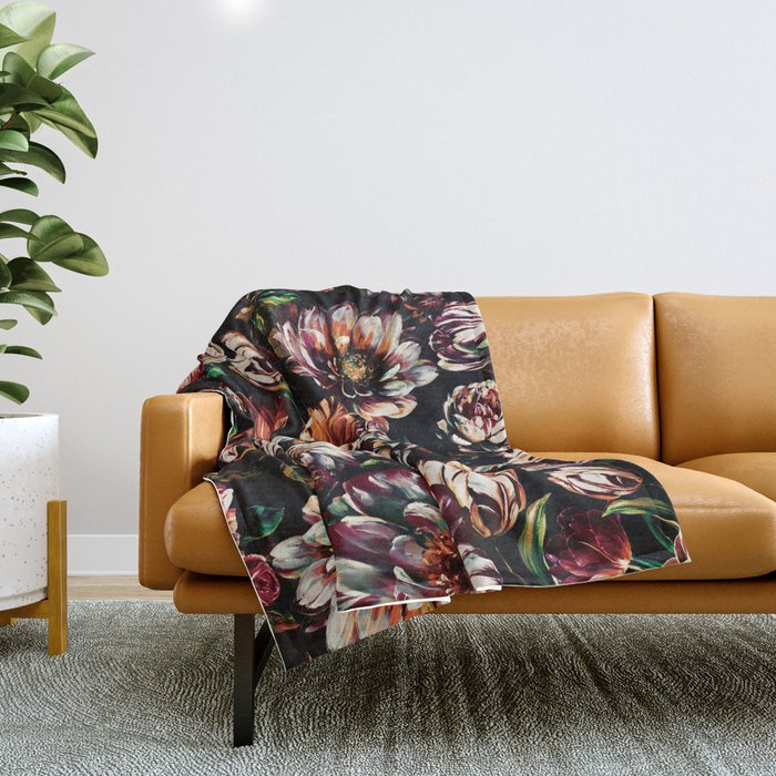 Dark Garden II Throw Blanket Gallery Image 1