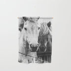 Horses Black and White Wall Hanging Gallery Image 1