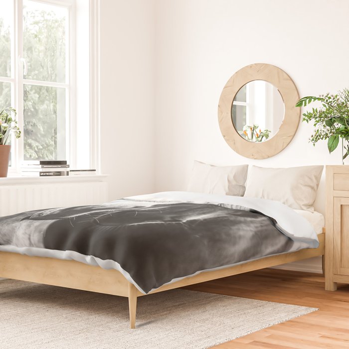Horses Black and White Duvet Cover Gallery Image 2