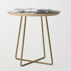 Horses Black and White Side Table Gallery Image 1