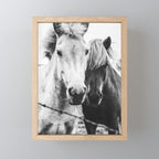 Horses Black and White Mini Art Print Gallery Image 1