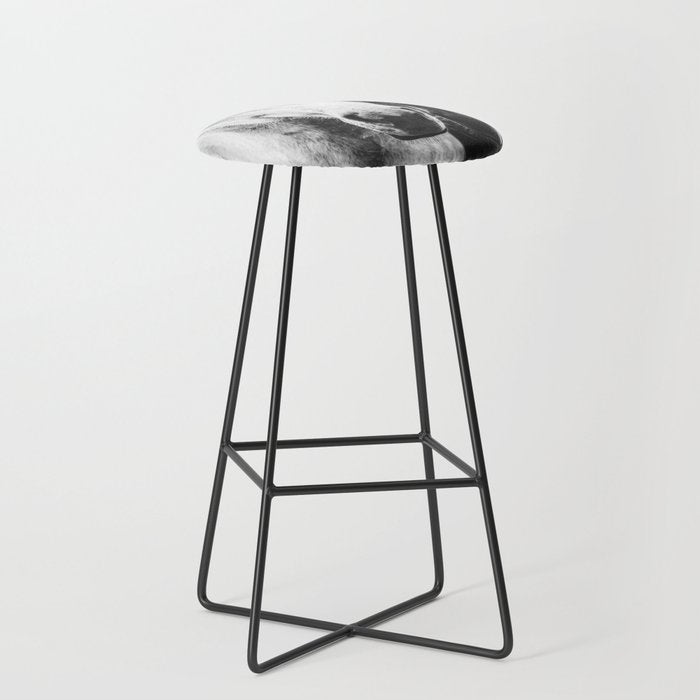 Horses Black and White Stool Gallery Image 1