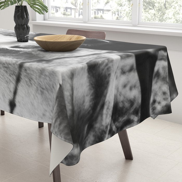Horses Black and White Tablecloth Gallery Image 3