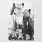 Horses Black and White Cutting Board Gallery Image 1