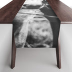 Horses Black and White Table Runner Gallery Image 1