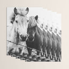 Horses Black and White Wrapping Paper Gallery Image 3