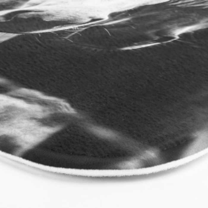 Horses Black and White Bath Mat Gallery Image 3
