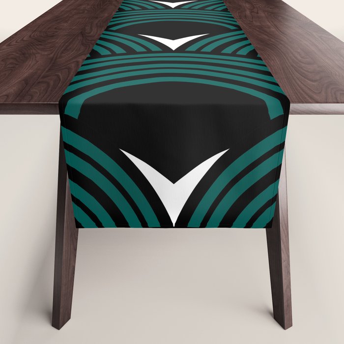 Art Deco Shell Print Table Runner Gallery Image 1