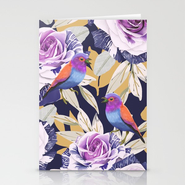 Bird in the rose bush D Stationery Card Gallery Image 2