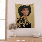 Girl Portrait 34 Wall Tapestry Gallery Image 2