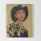 Girl Portrait 34 Throw Blanket Gallery Image 2