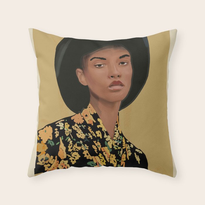 Girl Portrait 34 Throw Pillow Gallery Image 6