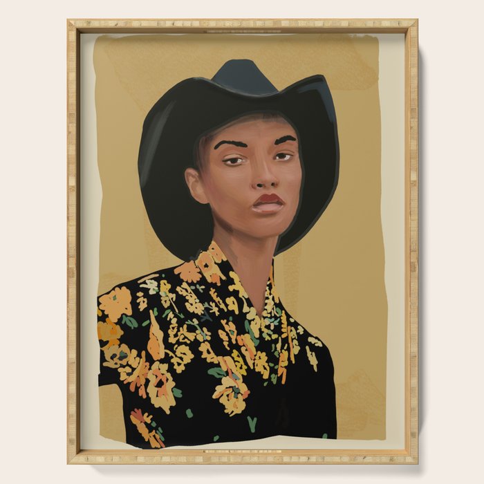 Girl Portrait 34 Serving Tray Gallery Image 1