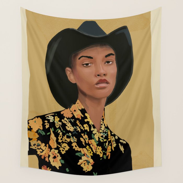Girl Portrait 34 Wall Tapestry Gallery Image 1