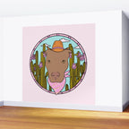 Cowboy Dog- Pitbull Wall Mural Gallery Image 2