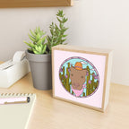 Cowboy Dog- Pitbull Mini Art Print Gallery Image 2
