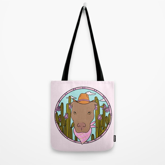 Cowboy Dog- Pitbull Tote Bag Gallery Image 2