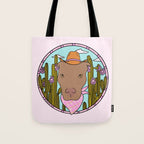 Cowboy Dog- Pitbull Tote Bag Gallery Image 1
