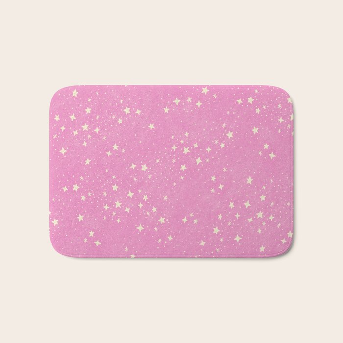 Stars - Pink Bath Mat Gallery Image 1