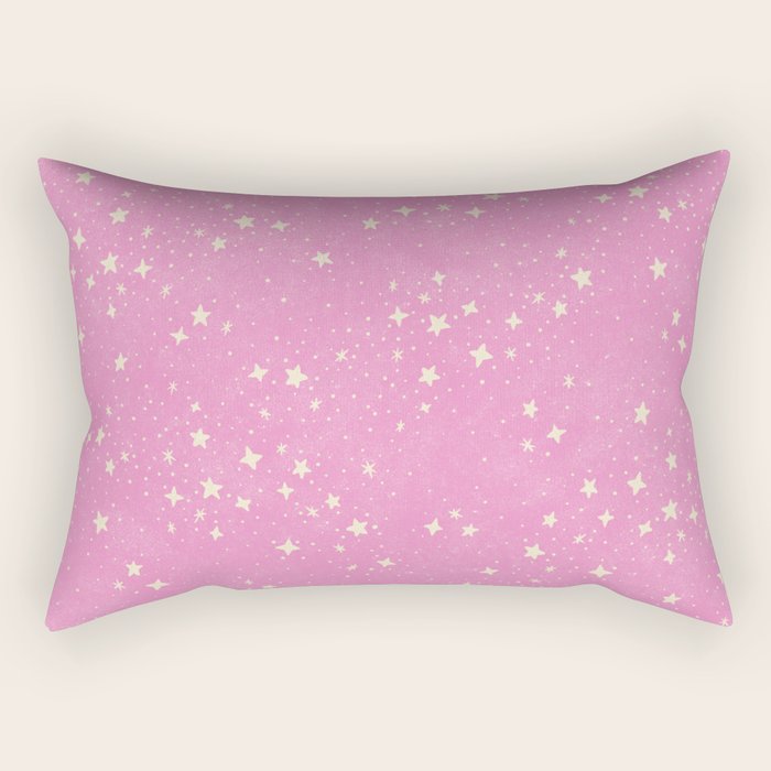 Stars - Pink Rectangular Pillow Gallery Image 2