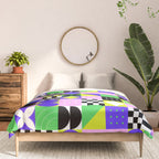Modern geometric mosaic pattern art Comforter Gallery Image 3