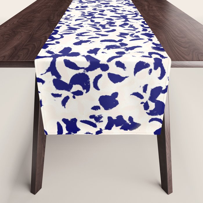 Mediterranean blue handmade floral Table Runner Gallery Image 1