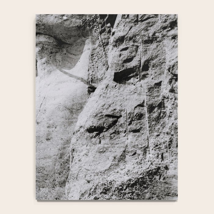 Workmen on face of George Washington, Mount Rushmore, South Dakota black and white photograph Notebook Gallery Image 4