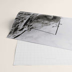 Workmen on face of George Washington, Mount Rushmore, South Dakota black and white photograph Wrapping Paper Gallery Image 2