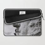 Workmen on face of George Washington, Mount Rushmore, South Dakota black and white photograph Laptop Sleeve Gallery Image 2
