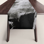 Workmen on face of George Washington, Mount Rushmore, South Dakota black and white photograph Table Runner Gallery Image 1