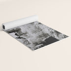 Workmen on face of George Washington, Mount Rushmore, South Dakota black and white photograph Yoga Mat Gallery Image 2