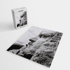 Workmen on face of George Washington, Mount Rushmore, South Dakota black and white photograph Jigsaw Puzzle Gallery Image 2