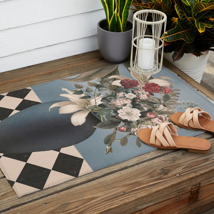 Flowers in The Vase Outdoor Rug Gallery Image 2