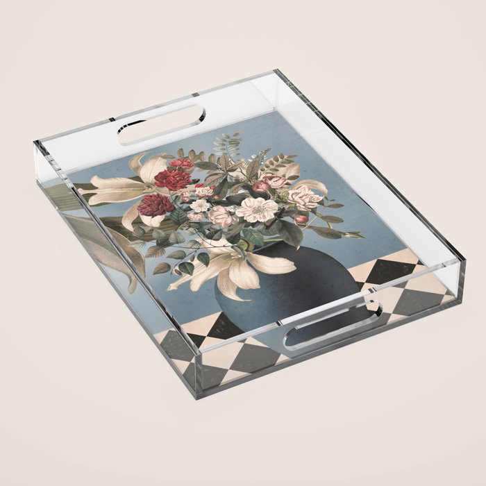 Flowers in The Vase Acrylic Tray Gallery Image 1