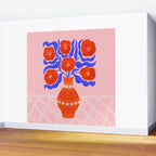 Bright Red Poppies In A Vase Wall Mural Gallery Image 2