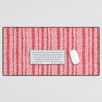 Dotted stripes - Red & pink Desk Mat Gallery Image 1