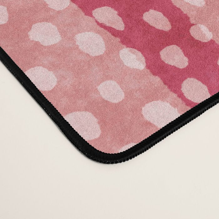 Dotted stripes - Red & pink Desk Mat Gallery Image 4