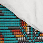 Modern colorful beaded boho aztec kilim pattern on teal Comforter Gallery Image 4