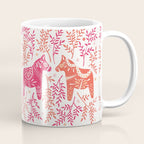 Swedish Dala Horses - Melon Palette Coffee Mug Gallery Image 1