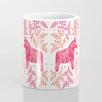 Swedish Dala Horses - Melon Palette Coffee Mug Gallery Image 4