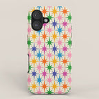 Colorful Retro Starbursts Mid Century Modern Atomic Star Pattern iPhone Case Gallery Image 1